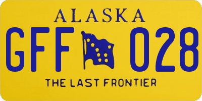 AK license plate GFF028