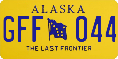 AK license plate GFF044