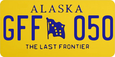 AK license plate GFF050