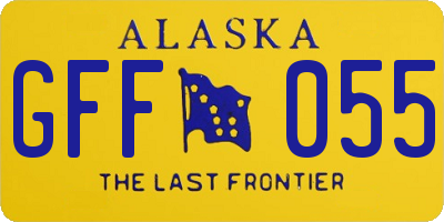AK license plate GFF055