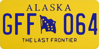 AK license plate GFF064