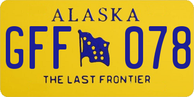 AK license plate GFF078