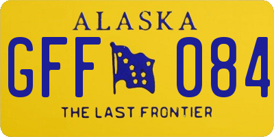 AK license plate GFF084