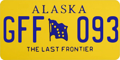 AK license plate GFF093