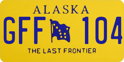 AK license plate GFF104