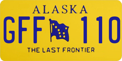 AK license plate GFF110