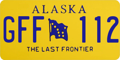 AK license plate GFF112