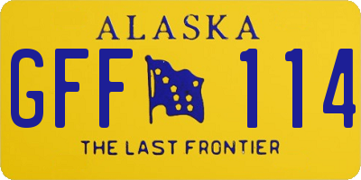 AK license plate GFF114