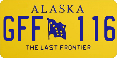 AK license plate GFF116