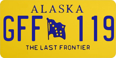 AK license plate GFF119
