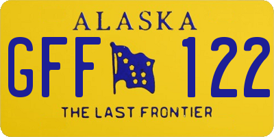 AK license plate GFF122