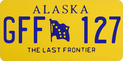 AK license plate GFF127