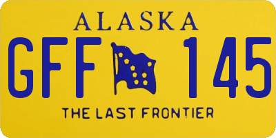 AK license plate GFF145