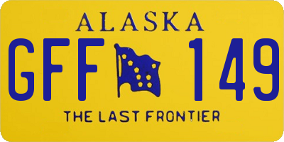 AK license plate GFF149