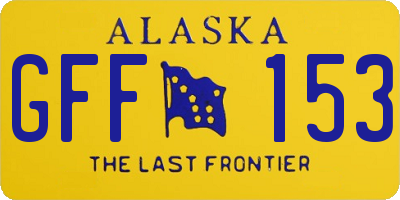 AK license plate GFF153