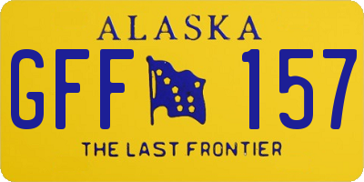 AK license plate GFF157