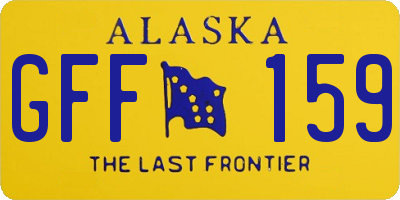 AK license plate GFF159