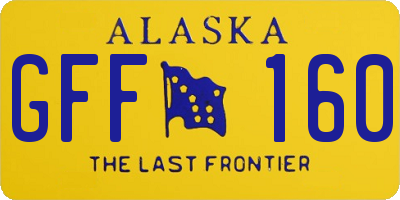 AK license plate GFF160