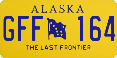 AK license plate GFF164
