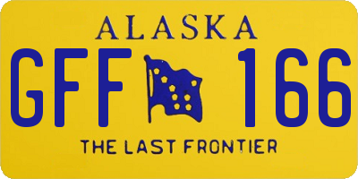 AK license plate GFF166