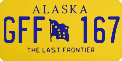 AK license plate GFF167