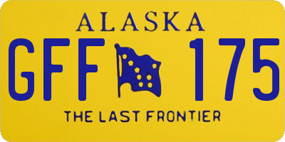 AK license plate GFF175