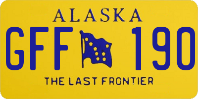 AK license plate GFF190