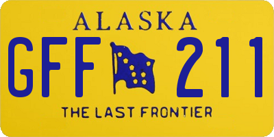 AK license plate GFF211