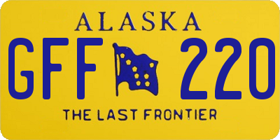 AK license plate GFF220