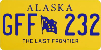 AK license plate GFF232