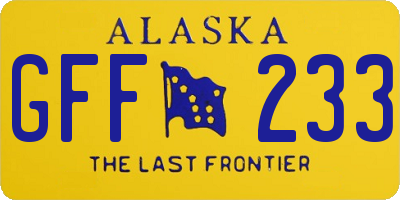 AK license plate GFF233