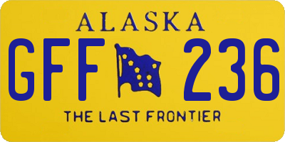 AK license plate GFF236