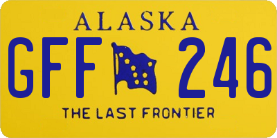 AK license plate GFF246