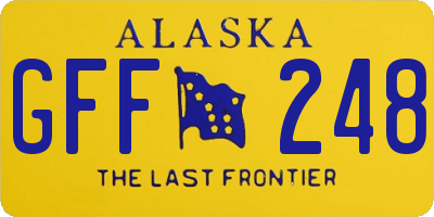 AK license plate GFF248