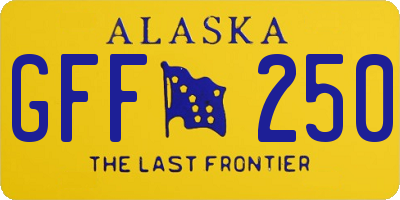 AK license plate GFF250