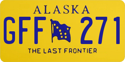 AK license plate GFF271