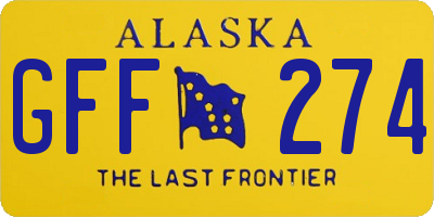 AK license plate GFF274