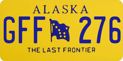 AK license plate GFF276