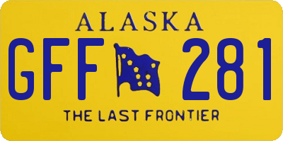 AK license plate GFF281