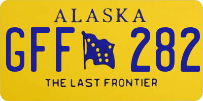 AK license plate GFF282