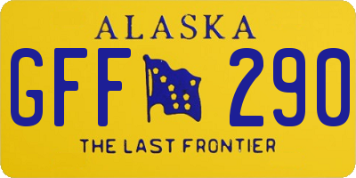AK license plate GFF290