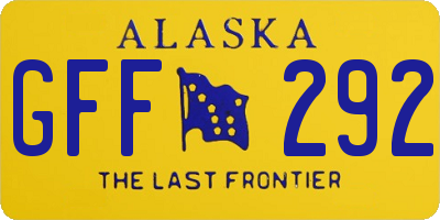 AK license plate GFF292
