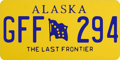 AK license plate GFF294