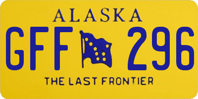 AK license plate GFF296