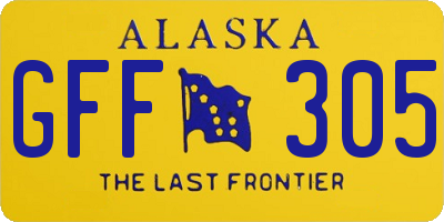 AK license plate GFF305
