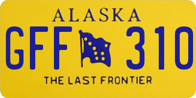 AK license plate GFF310