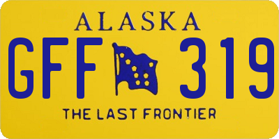 AK license plate GFF319