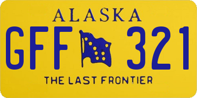 AK license plate GFF321
