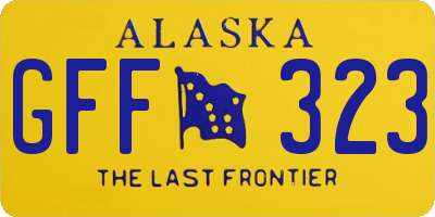 AK license plate GFF323