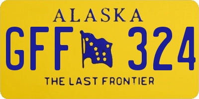 AK license plate GFF324
